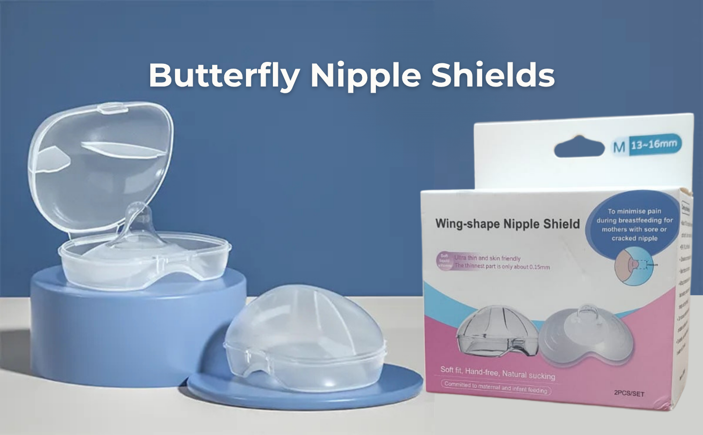 CRADLEVE Butterfly Silicone Nipple Shield with Storage Case | BPA, PVC, LatexFree