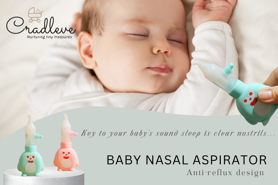 CRADLEVE Anti-Reflux Nasal Aspirator for Baby with Case (Green)