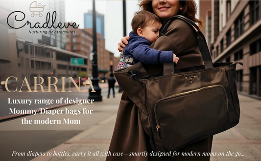 Cradleve CARRINA designer Diaper Bag for Moms (Brown)
