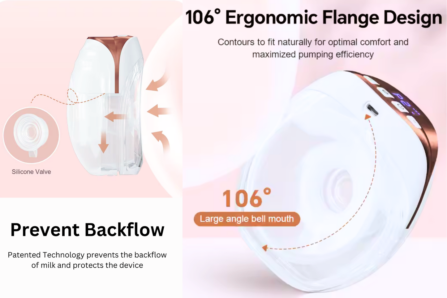 Cradleve wearable electric breast pump for Nursing Mothers | Anti Backflow, Hands-Free, BPA Free.