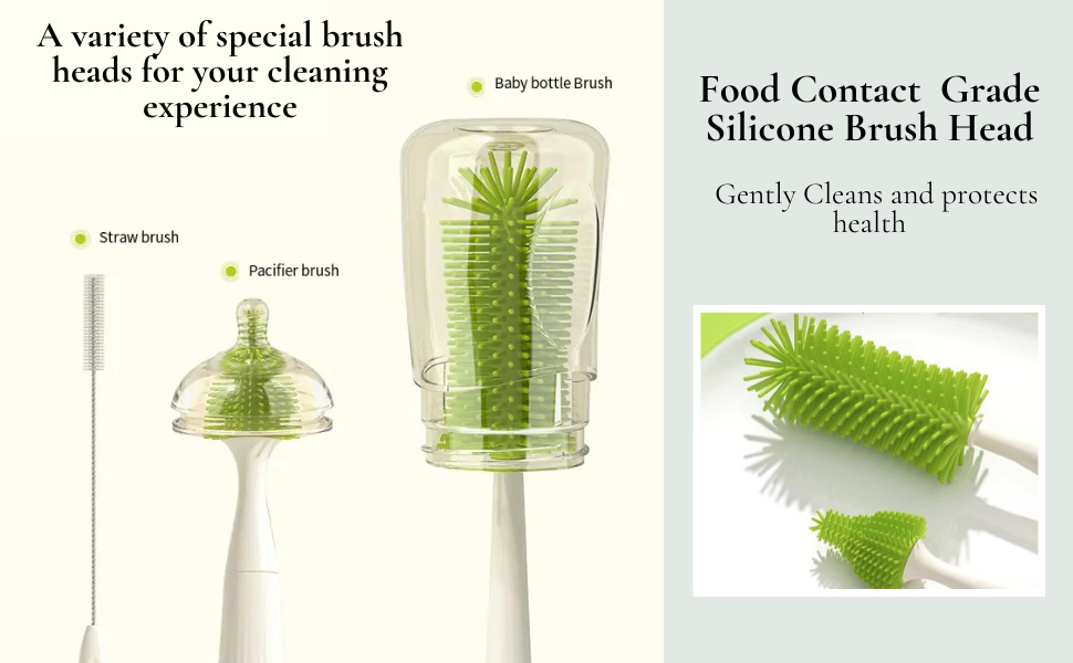 CRADLEVE 4IN1 Elegant Baby Bottle Cleaning Brush Set