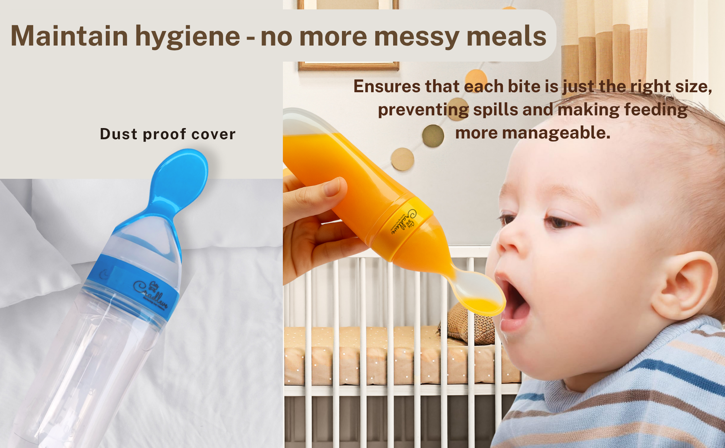 CRADLEVE EasyFeed Silicone Food Feeder for 4M+ Baby (Yellow)