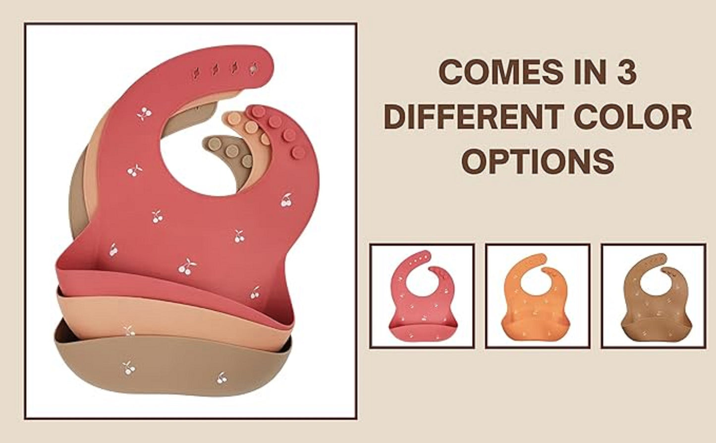 Cradleve Silicone Baby Bib (Red)
