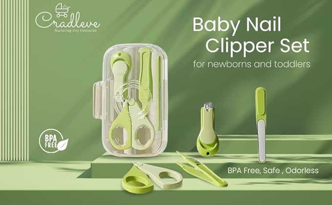 CRADLEVE 4-in-1 Baby Nail Clipper Set (Pink)