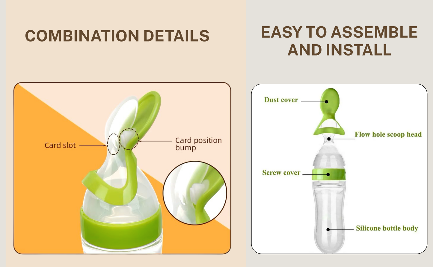 CRADLEVE EasyFeed Silicone Food Feeder for 4M+ Baby (Green)