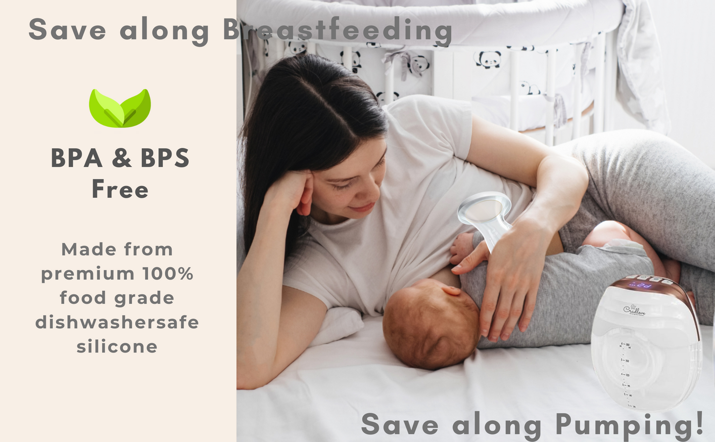 CRADLEVE Silicone Breast Milk Collector with Suction Base, Dust Proof Cap 5oz/150ml