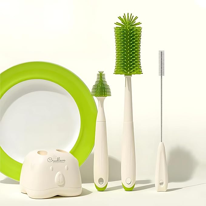 CRADLEVE 4IN1 Elegant Baby Bottle Cleaning Brush Set