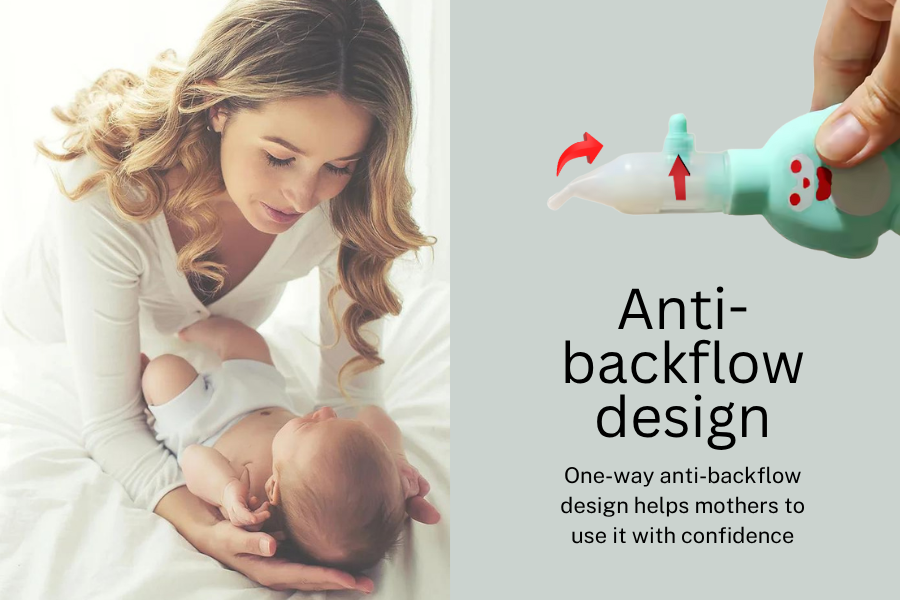 CRADLEVE Anti-Reflux Nasal Aspirator for Baby with Case (Green)