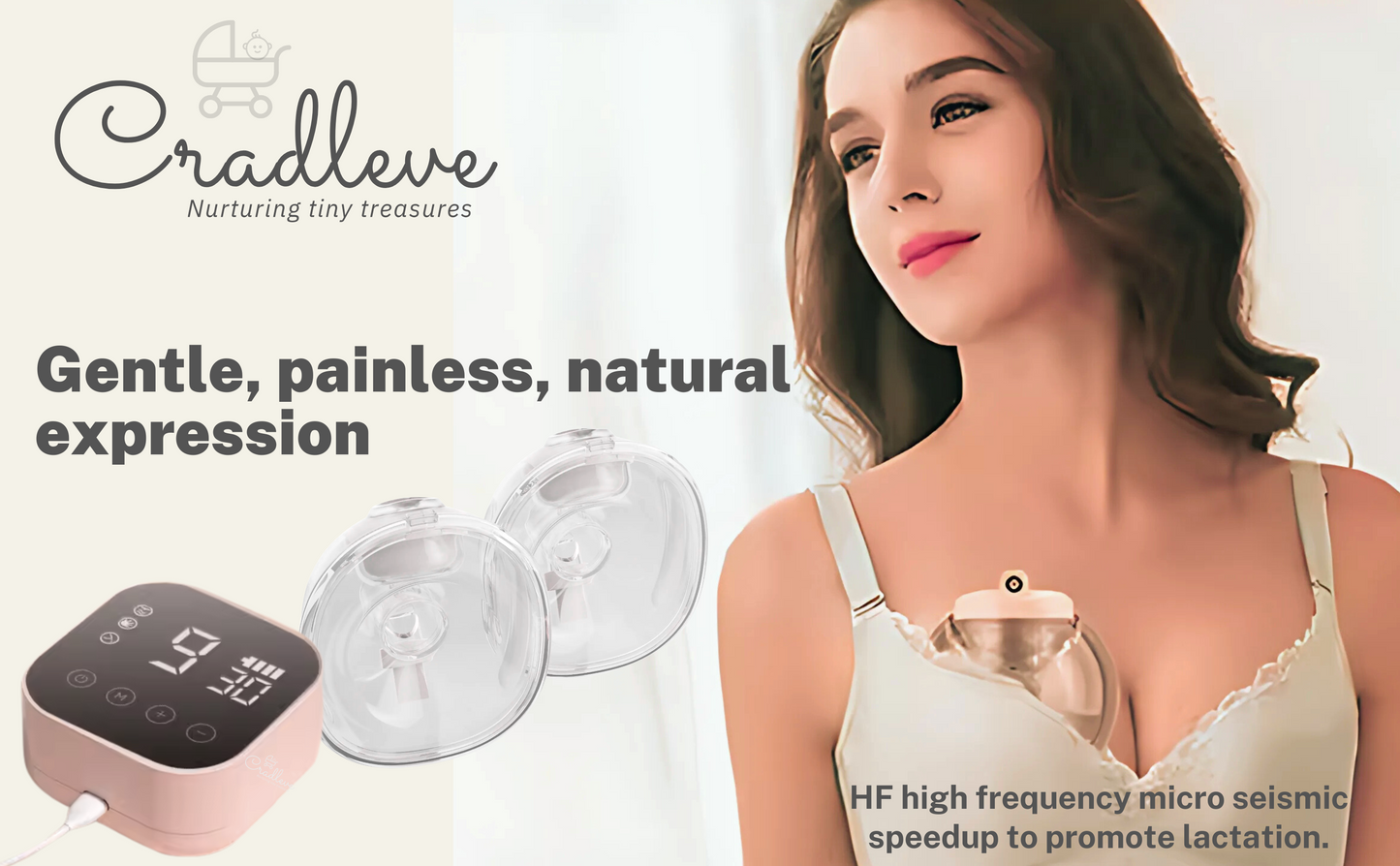 CRADLEVE Double Electric Wearable Breast Pump