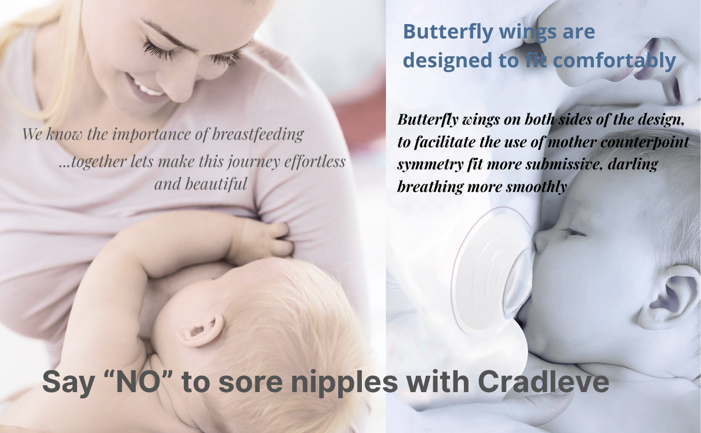 CRADLEVE Butterfly Silicone Nipple Shield with Storage Case | BPA, PVC, LatexFree