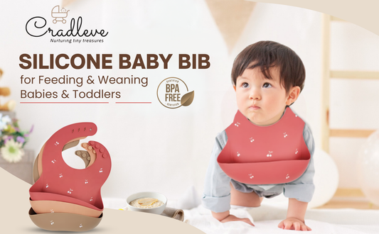 Cradleve Silicone Baby Bib (Red)