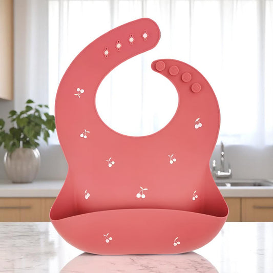 Cradleve Silicone Baby Bib (Red)