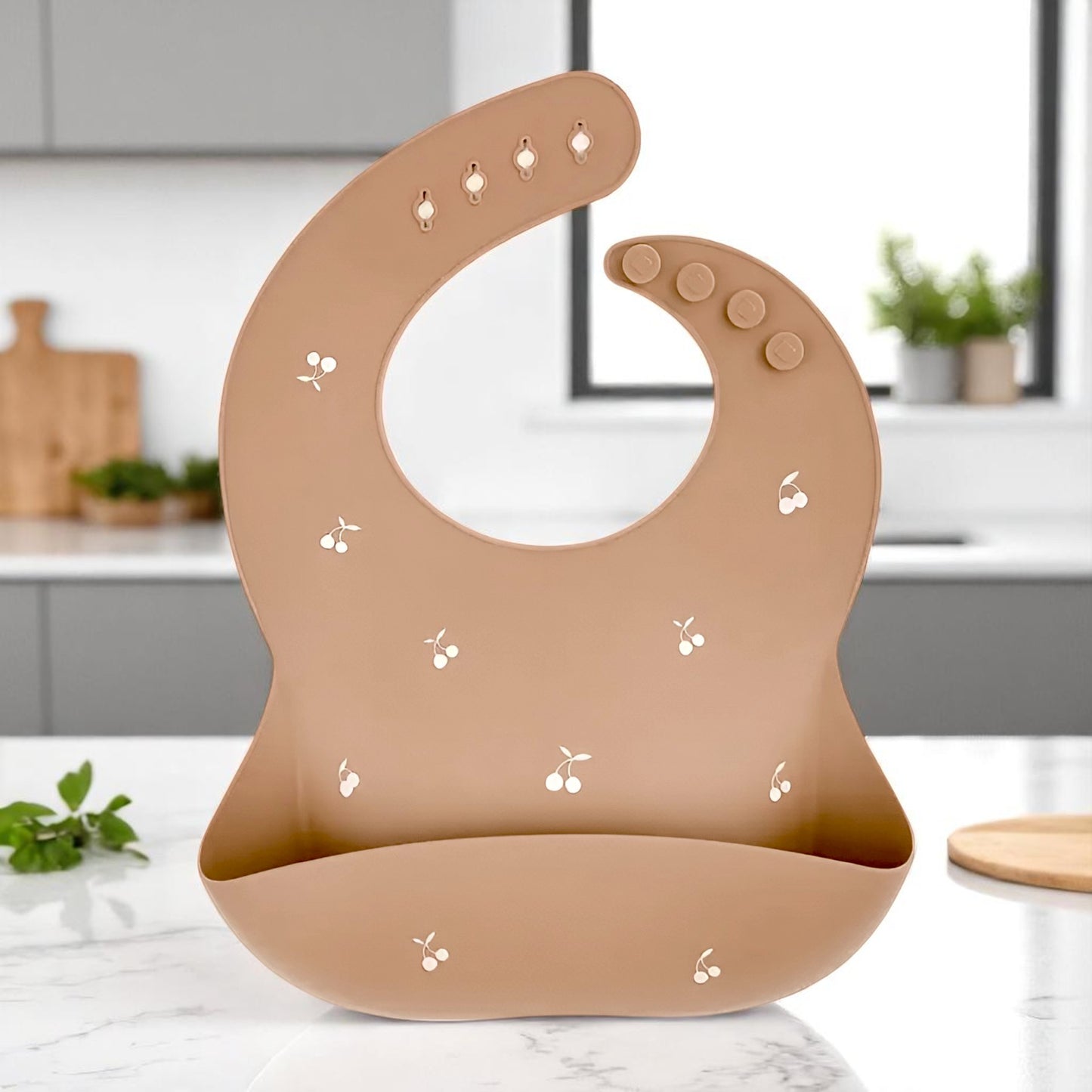 Cradleve Silicone Baby Bib (Brown)