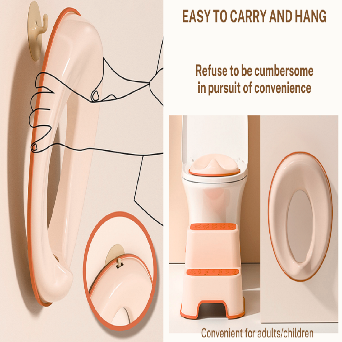 CRADLEVE Baby Potty Training Toilet Seat 0-6yrs (Peach)