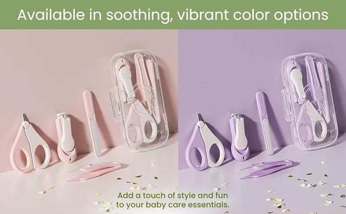 CRADLEVE 4-in-1 Baby Nail Clipper Set (Pink)