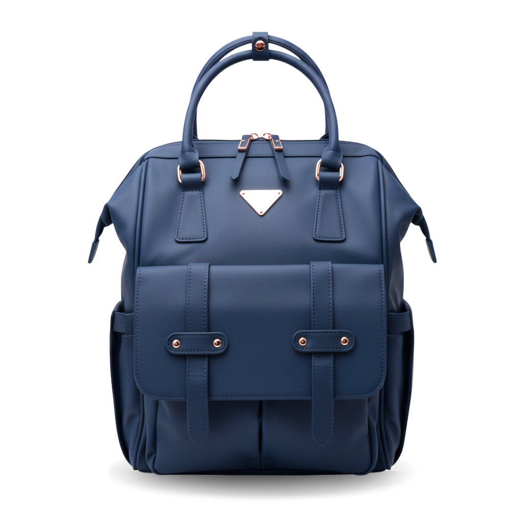 Cradleve STELLA – Premium Sustainable Diaper Bag for Modern Parents | Sleek, Spacious & Waterproof (Midnight Blue) - Cradleve