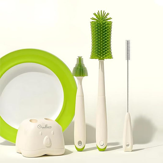 CRADLEVE 4IN1 Elegant Baby Bottle Cleaning Brush Set