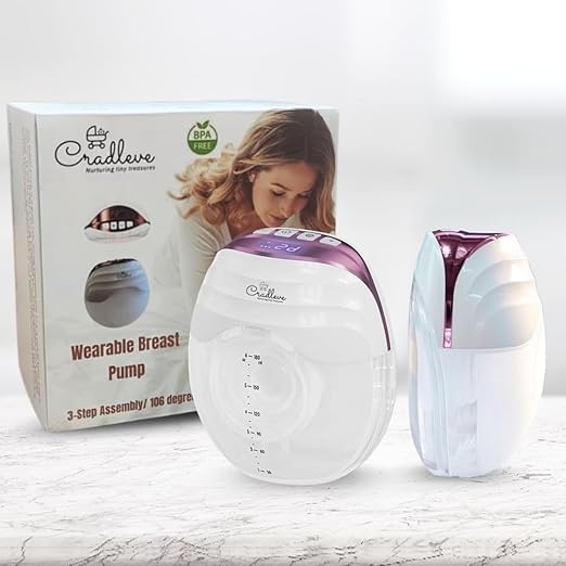 Cradleve wearable electric breast pump for Nursing Mothers | Anti Backflow, Hands-Free, BPA Free