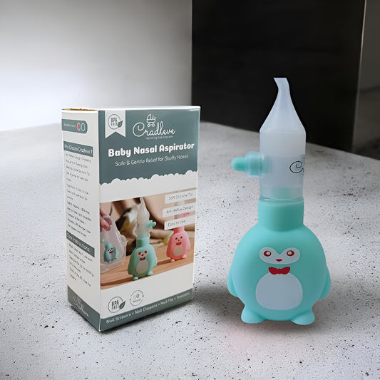 CRADLEVE Anti-Reflux Nasal Aspirator for Baby with Case (Green)