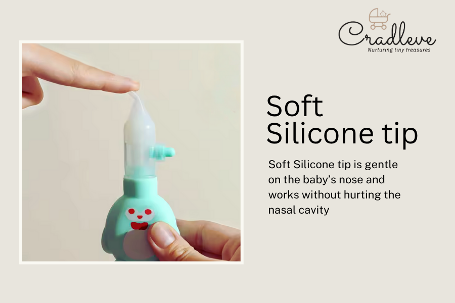 CRADLEVE Anti-Reflux Nasal Aspirator for Baby with Case (Green)