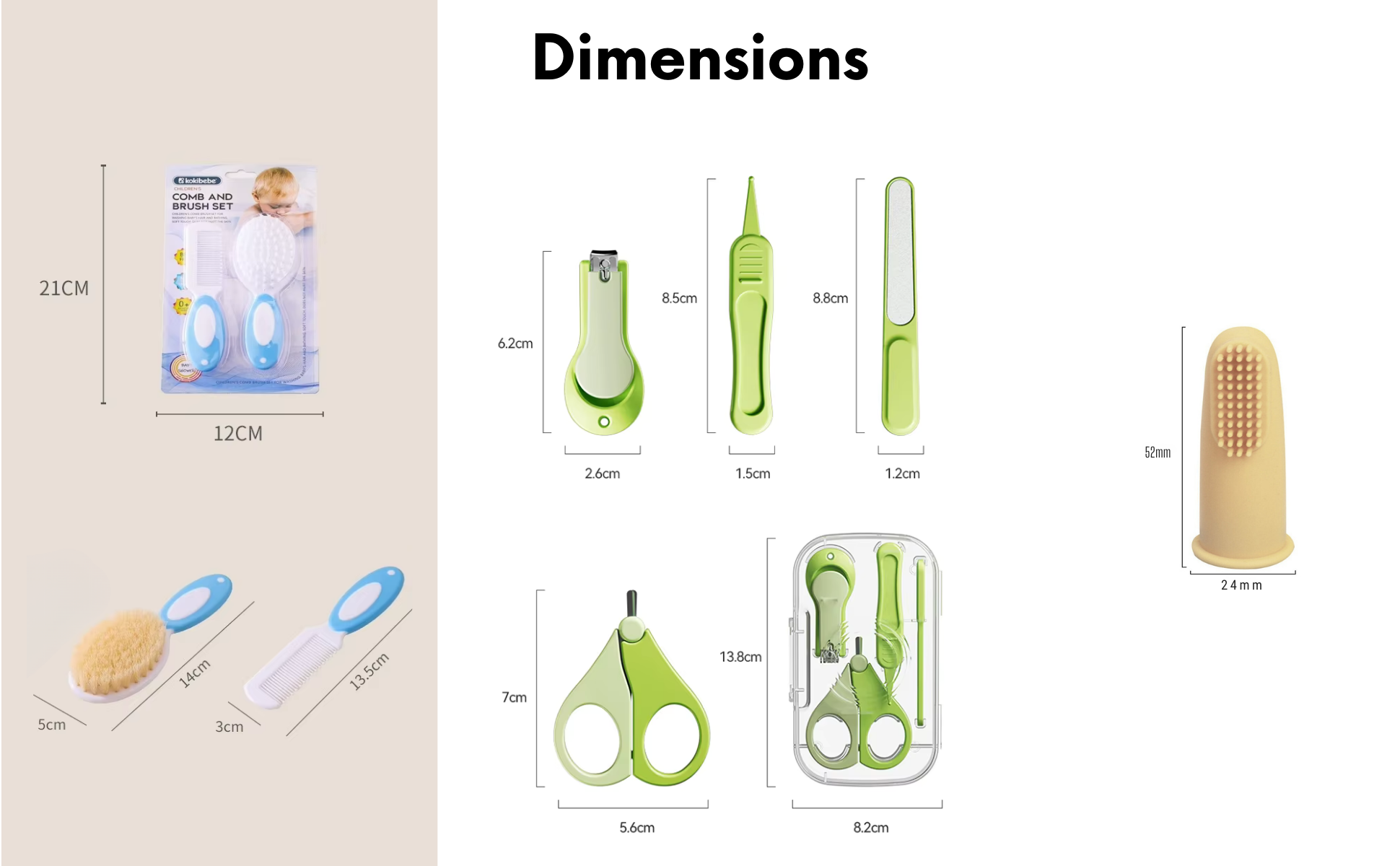 CRADLEVE 7In1 Baby Grooming Set for New Born Baby - Cradleve