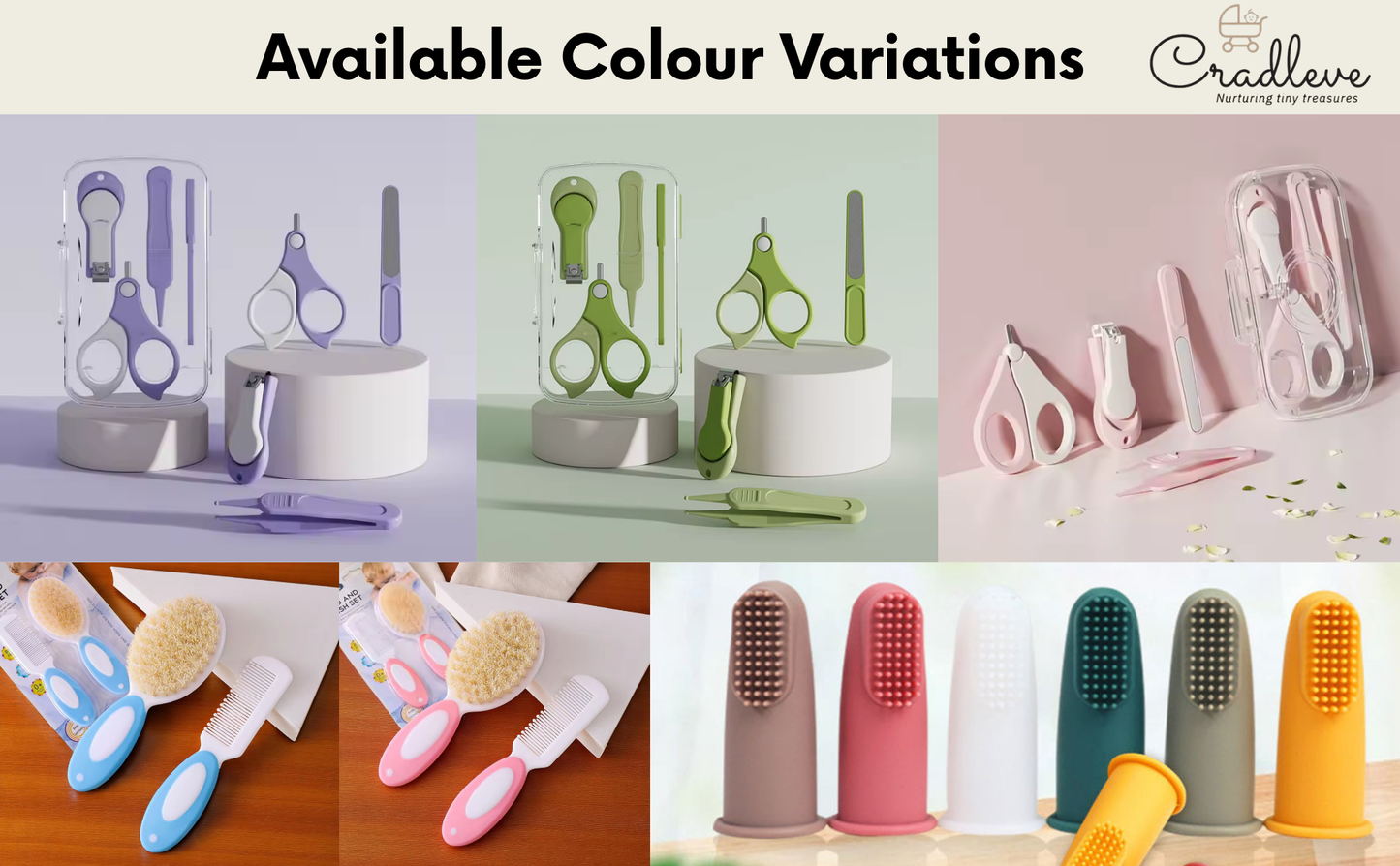 CRADLEVE 7In1 Baby Grooming Set for New Born Baby - Cradleve