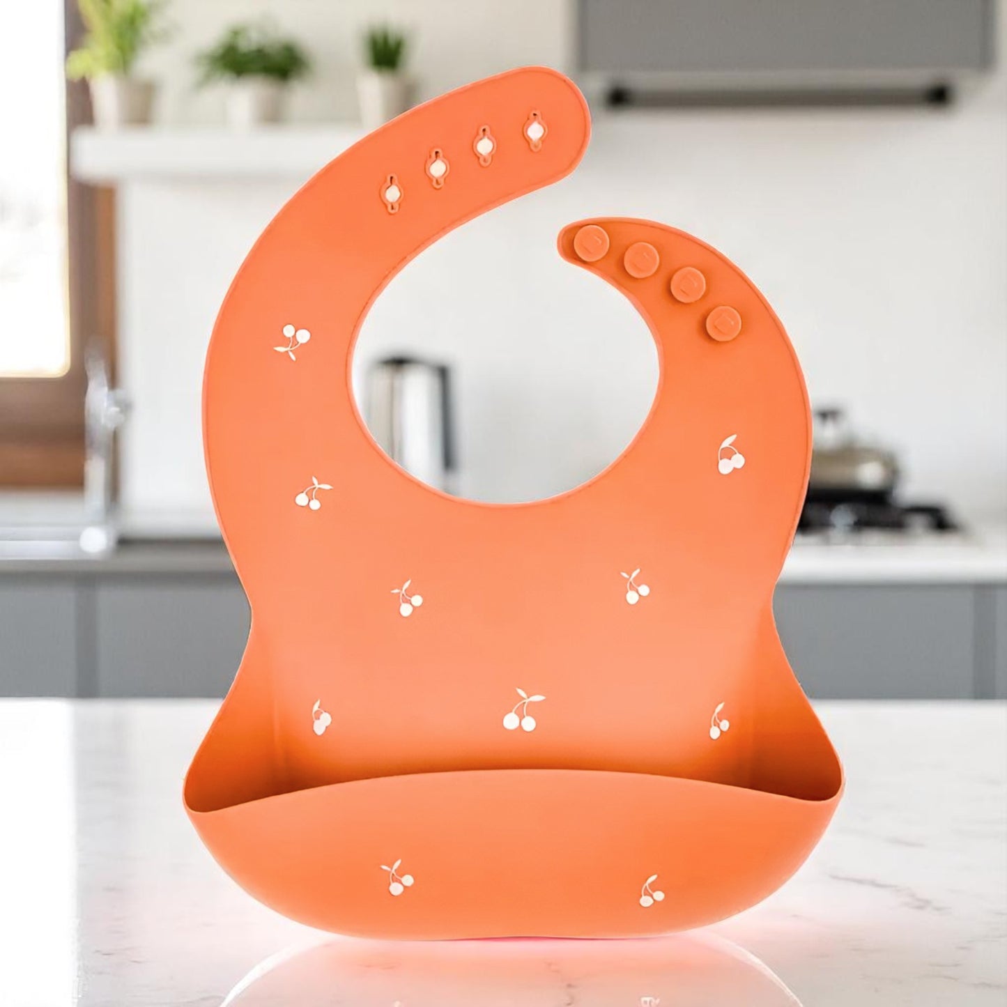 Cradleve Silicone Baby Bib (Orange)