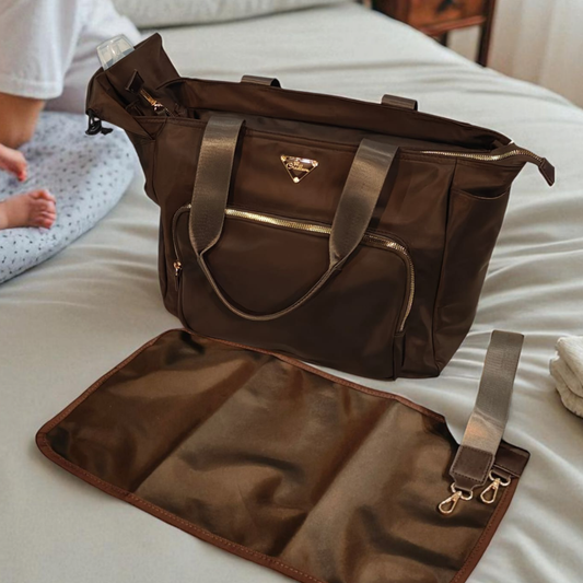 Cradleve CARRINA designer Diaper Bag for Moms (Brown)