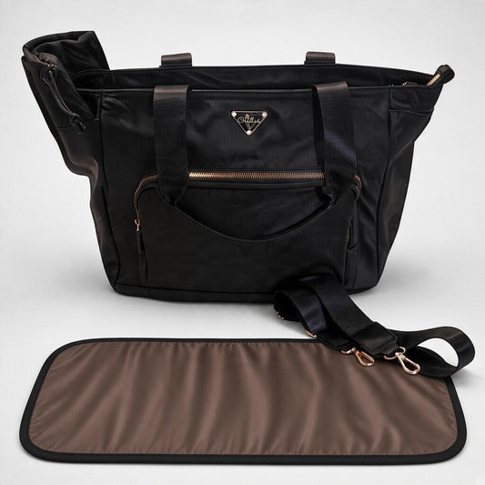 Cradleve CARRINA designer Diaper Bag for Moms (Black)