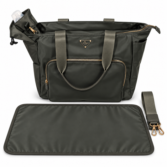 Cradleve CARRINA designer Diaper Bag for Moms (Calm Green)
