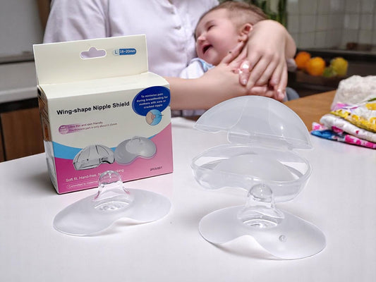 CRADLEVE Butterfly Silicone Nipple Sheld/Covers for Breastfeeding Mothers | with Storage Case | BPA, PVC, LatexFree Small
